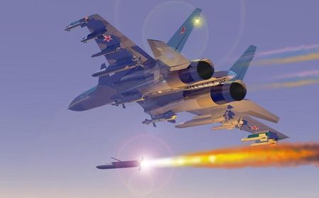 Су-34 атакует наземную цель