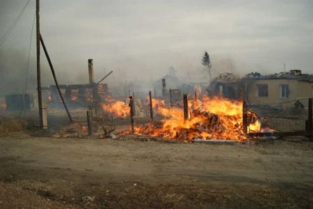 Пожар в Черногорске. Фото "Черногорск-Информ"