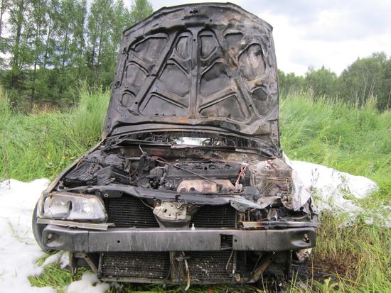 Хонда сгорела