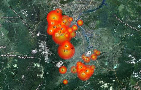 Карта пожаров хакасия