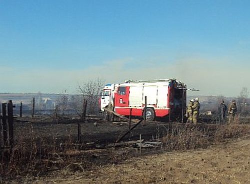 Пожар на дачном ммассиве в Абакане