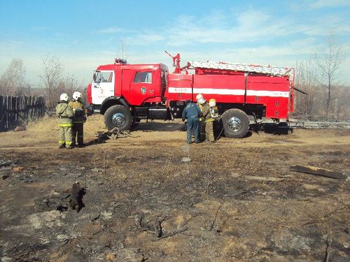 Пожар на дачном ммассиве в Абакане